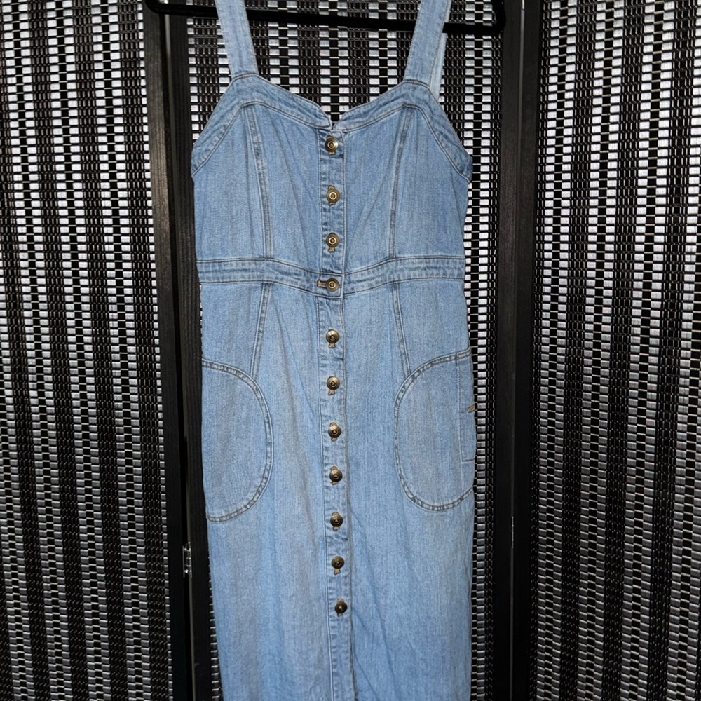 Pilcro and the Letterpress Blue Denim Dress